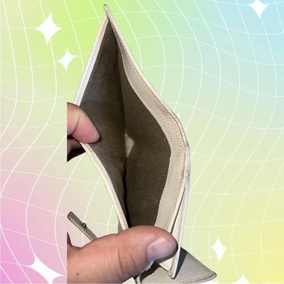 FENDI Zucca Spalmati Multicolor FF Logo Cream Leather Compact Wallet w/ COA - Picture 6 of 7